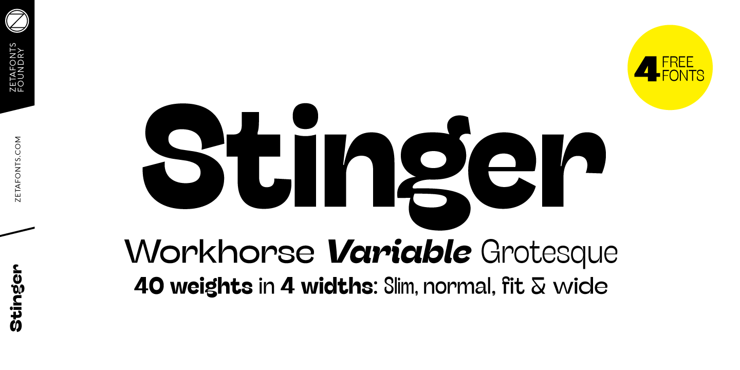 Пример шрифта Stinger